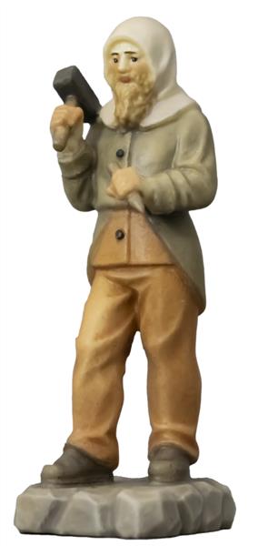 Berghäuer stehend mit Hammer und Meisel