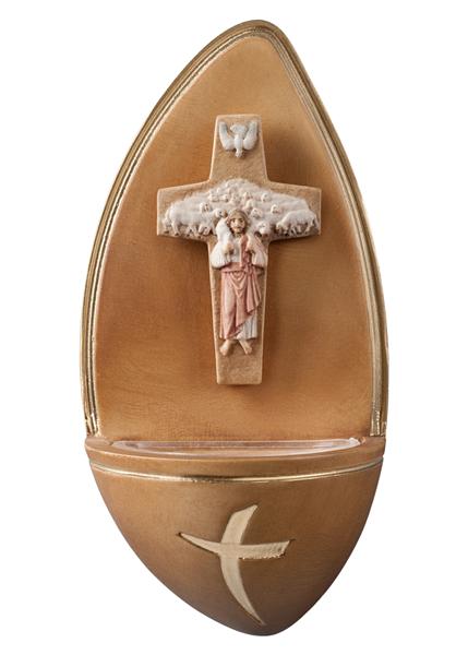 Weihwasserkessel + Kreuz Der Gute Hirte Weihwasserkessel + Kreuz Der Gute Hirte