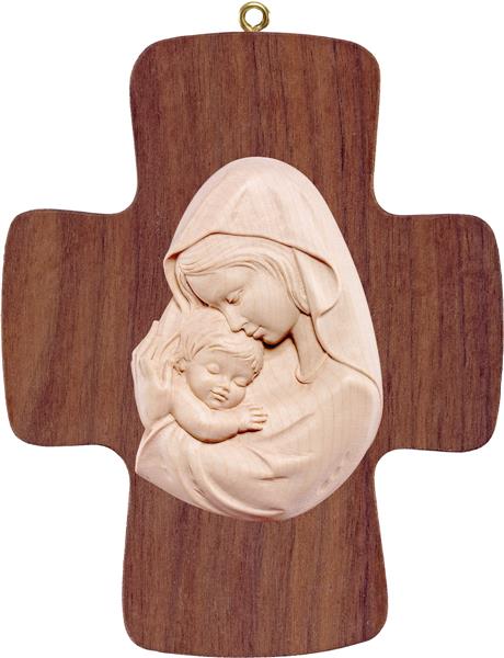Kreuz mit Madonna rot-weiss