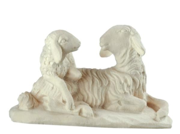 Schaf liegend mit Lamm Schaf liegend mit Lamm