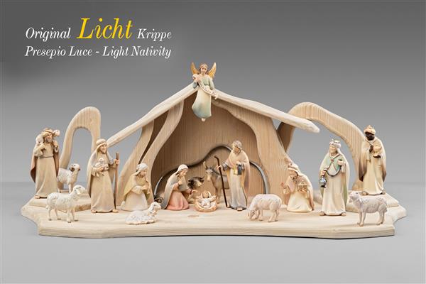 LI Licht Krippenset 17 Figuren + Stall Licht