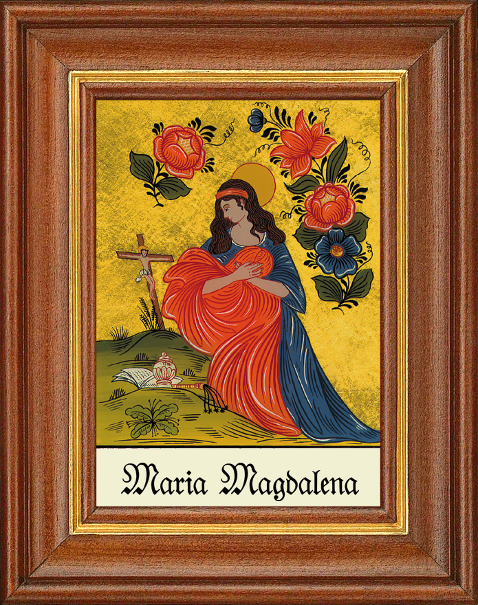 Hl. Maria Magdalena 1 - Hinterglasbild Hl. Maria Magdalena 1 - Hinterglasbild