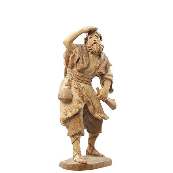 Hirt mit Hand an Stirn haltend und Horn Hirt mit Hand an Stirn haltend und Horn