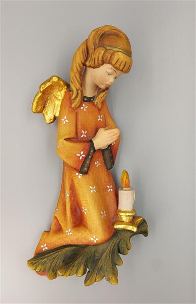 Reliefengel mit Kerze rot