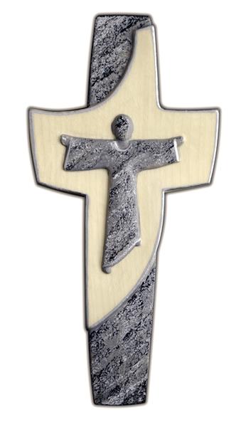 Franziskuskreuz Steinoptik color Franziskuskreuz Steinoptik color