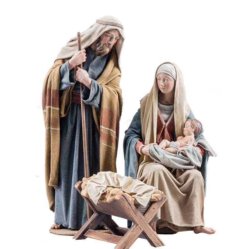 Krippenfiguren bekleidet