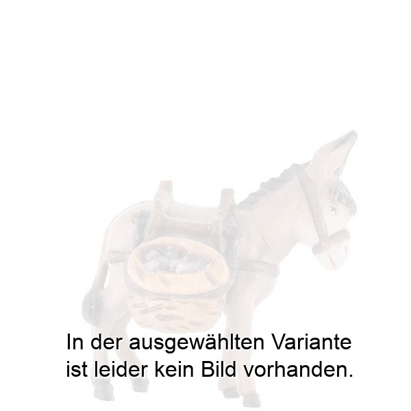 Esel beladen mit Obstkörben Esel beladen mit Obstkörben