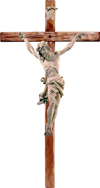 Alpenchristus Eiche mit geradem Kreuz Alpenchristus Eiche mit geradem Kreuz