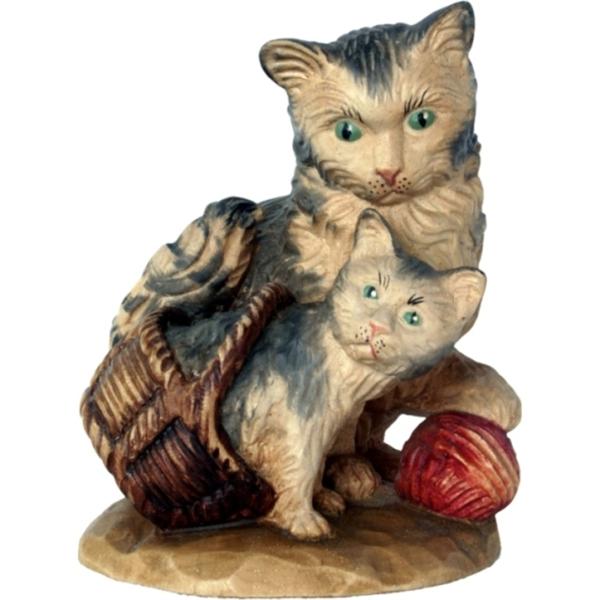Keeplus Tiny Cute Wooden Cat, Kleine Süße Hölzerne Katze, Handgefertigte, Aus Holz Geschnitzte Katzen, Holzornamente, Buchsbaum Kleine Hölzerne Katze Figuren, Stolze Kätzchen Ornament (B