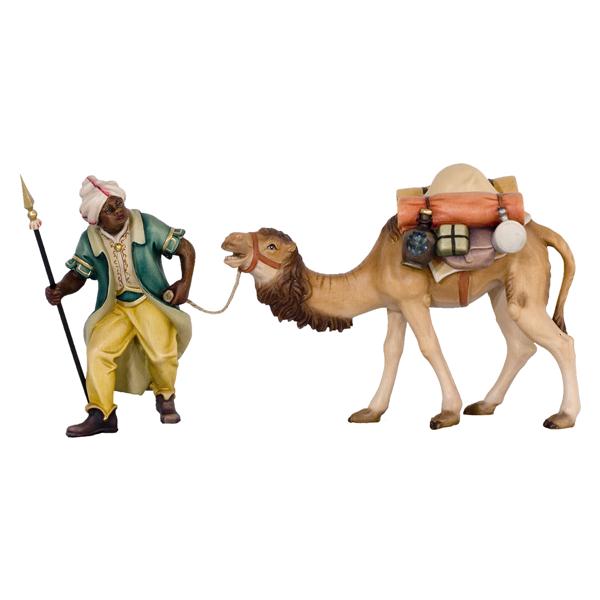 Kamel mit Treiber und Gepäck Kamel mit Treiber und Gepäck