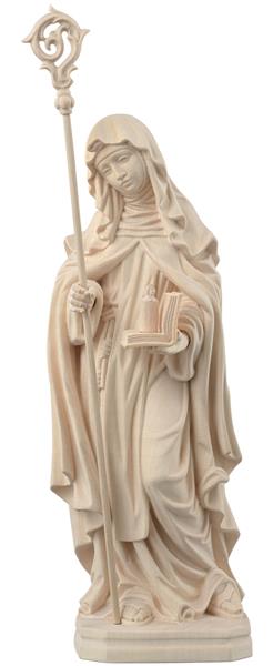 Hl. Brigitte mit Buch, Kerze und Äptissinnenstab Hl. Brigitte mit Buch, Kerze und Äptissinnenstab