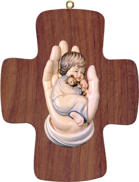 Kreuz mit schützende Hand Junge Kreuz mit schützende Hand Junge