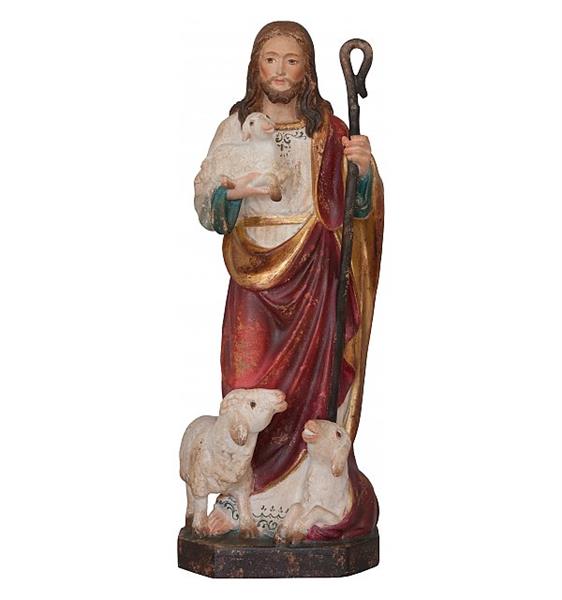 Jesus der Gute Hirte Holz-Statue