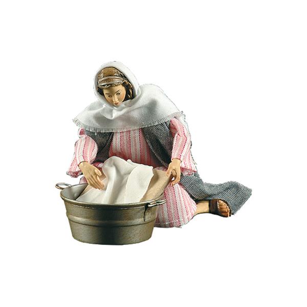 Wäscherin mit Waschzuber Wäscherin mit Waschzuber