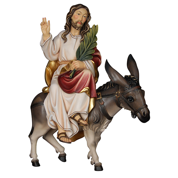 Jesus mit Palmzweig auf Esel Jesus mit Palmzweig auf Esel