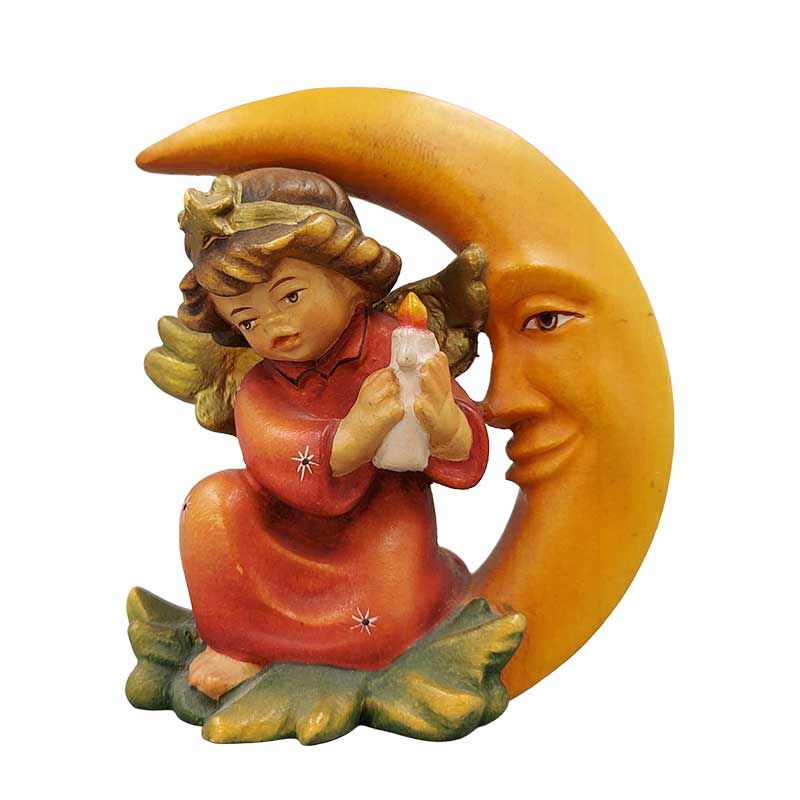 Engel im Mond mit Kerze