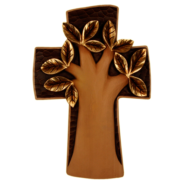 Lebensbaum Kreuz, Holz geschnitzt Lebensbaum Kreuz, Holz geschnitzt