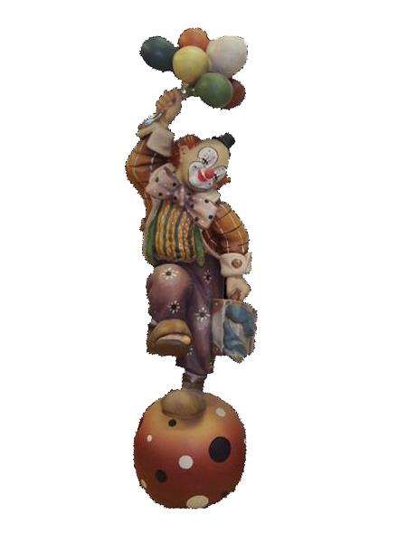 Clown stehend auf Kugel Clown stehend auf Kugel