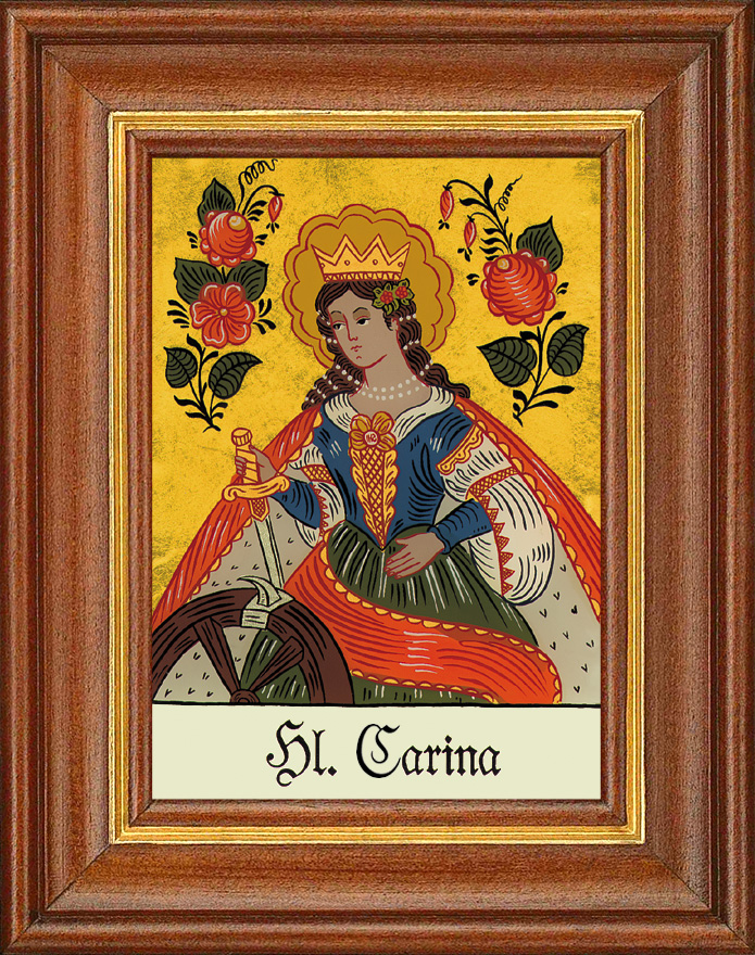 Hl. Carina - Hinterglasbild Hl. Carina - Hinterglasbild