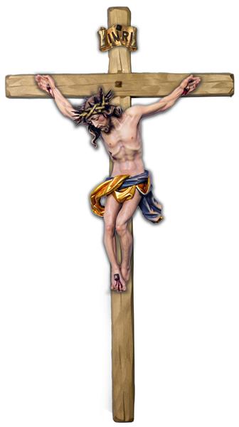 Kruzifix Romerio mit Dornen, Kreuz gerade Kruzifix Romerio mit Dornen, Kreuz gerade