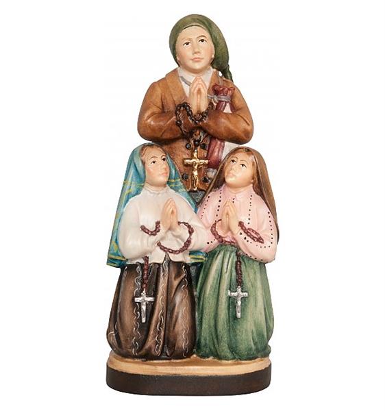 Drei Hirtenkinder von Fátima Holz statue Drei Hirtenkinder von Fátima Holz statue