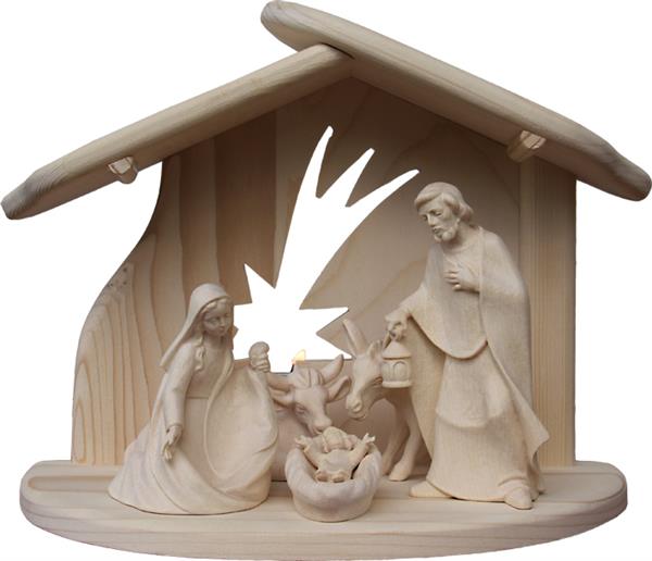 Hl. Familie mit Sternstall Ochs Esel Hl. Familie mit Sternstall Ochs Esel