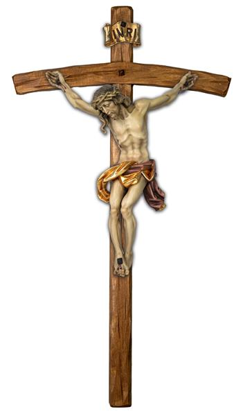 Kruzifix Romerio mit Kreuz gebogen