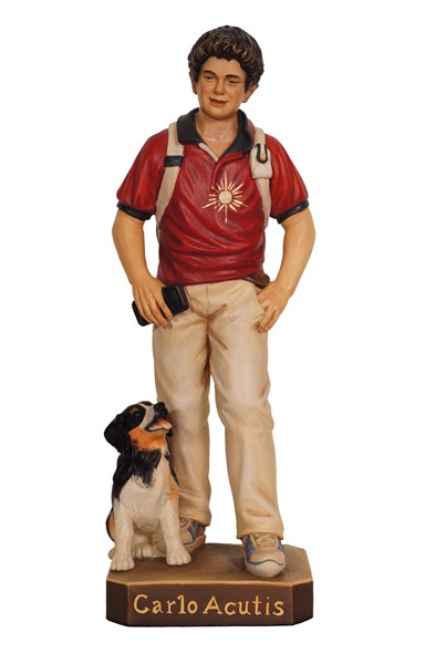 Hl. Carlo Acutis mit Hund Hl. Carlo Acutis mit Hund