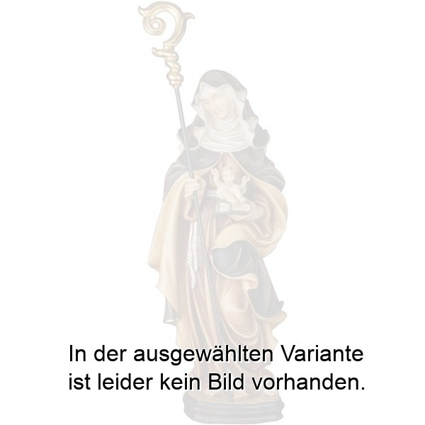 Hl. Edeltraud mit Stab und Jesukind Hl. Edeltraud mit Stab und Jesukind