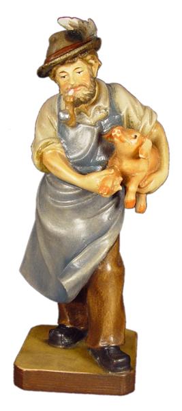 Bauer mit Schwein in Zirbel Bauer mit Schwein in Zirbel