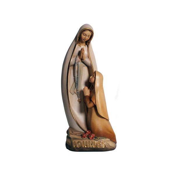 Madonna Lourdes mit Bernadette stilisiert Madonna Lourdes mit Bernadette stilisiert