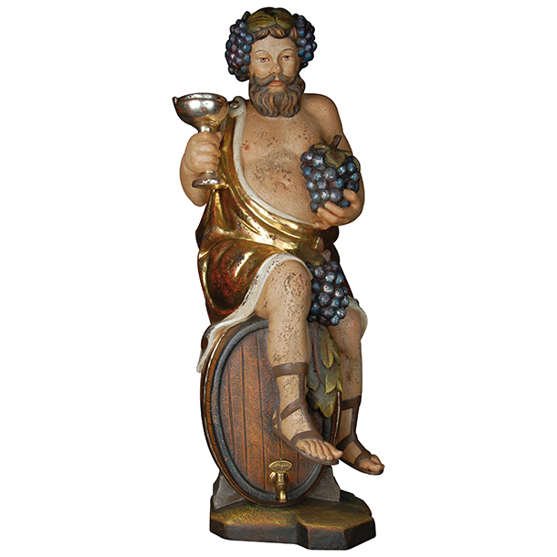 Bacchus mit Schnapsbehälter und Zapfhahn Bacchus mit Schnapsbehälter und Zapfhahn