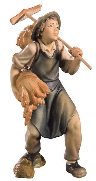 Bauer mit Heu und Rechen Bauer mit Heu und Rechen