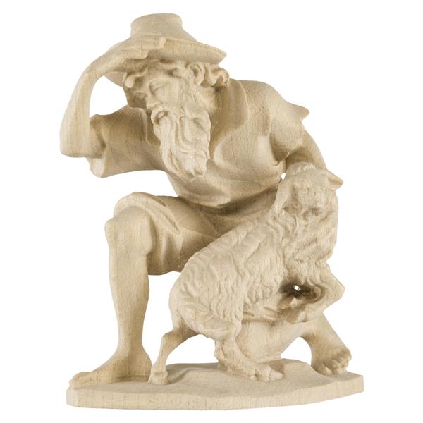 Hirt kniend mit Schaf Hirt kniend mit Schaf