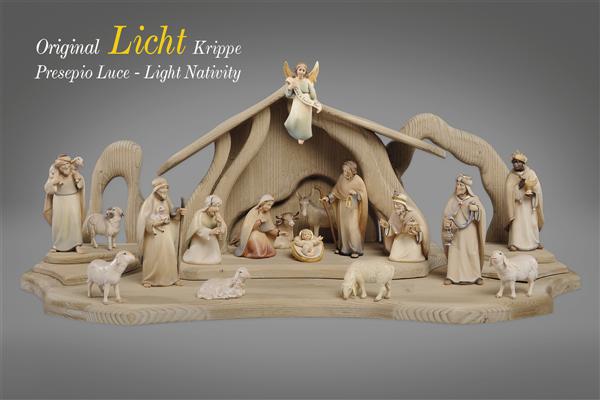 LI Licht Krippenset 17 Figuren + Stall Licht