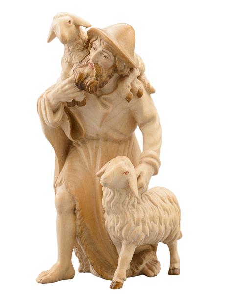 Hirt mit zwei Schafen