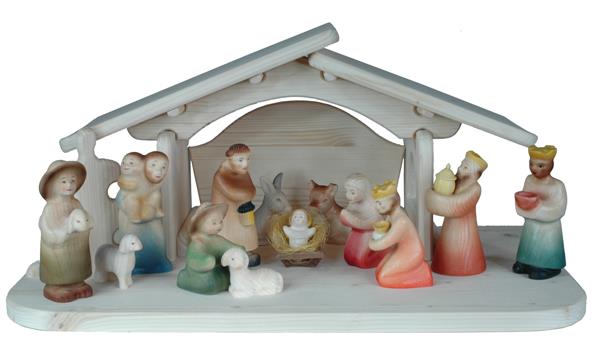 Kinderspielkrippe Bernardi 15 teilig Figuren und Stall Kinderspielkrippe Bernardi 15 teilig Figuren und Stall