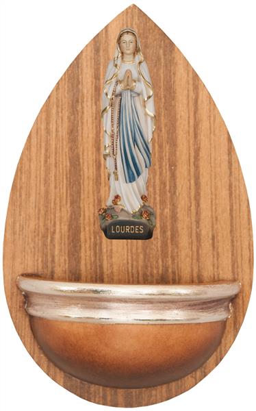 Weihwasserbecken Laminat mit Lourdes Madonna