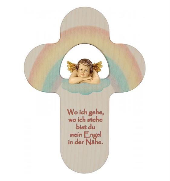 Kinderkreuz mit Raffaello Engel Regenbogen Kinderkreuz mit Raffaello Engel Regenbogen