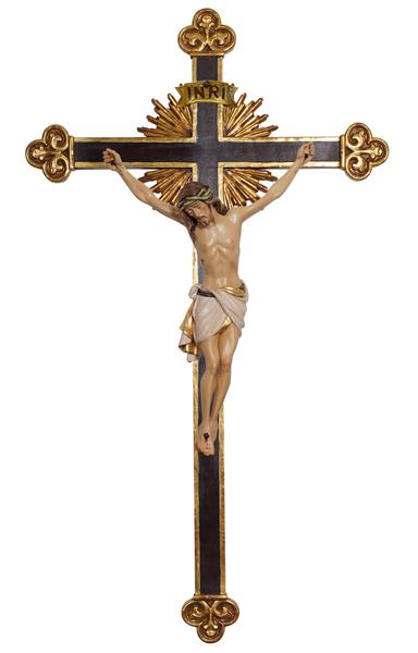 Christus Siena auf Balken Barock mit Strahlen