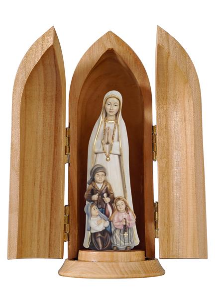 Madonna Fátima mit 3 Hirtenkinder in Nische