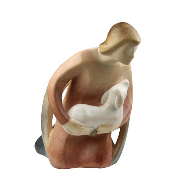 Hirte kniend mit Schaf Hirte kniend mit Schaf