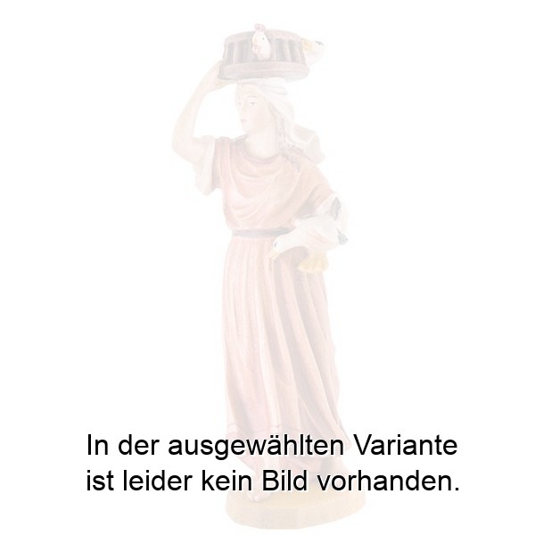 Frau mit Käfig auf dem Kopf Frau mit Käfig auf dem Kopf