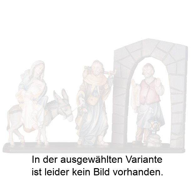 Herbergsuche mit Wirt - Gruppe auf Sockel Herbergsuche mit Wirt - Gruppe auf Sockel