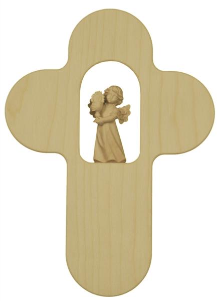 Kinderkreuz und Engel mit Hostie 5 cm
