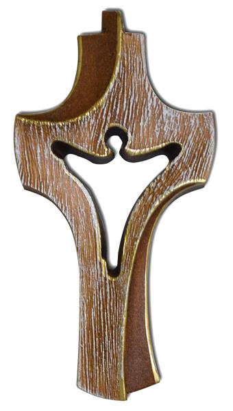 Kreuz modern braun-weiß innen Kreuz modern braun-weiß innen