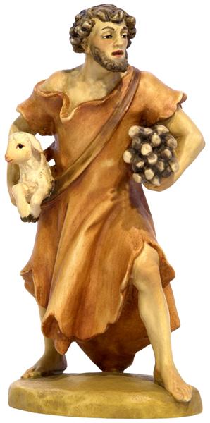 Hirte mit Holz und Lamm