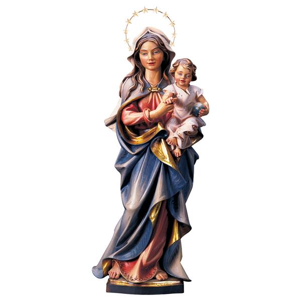 Wegbegleiterin Madonna mit Schein 12 Sterne Messing Wegbegleiterin Madonna mit Schein 12 Sterne Messing