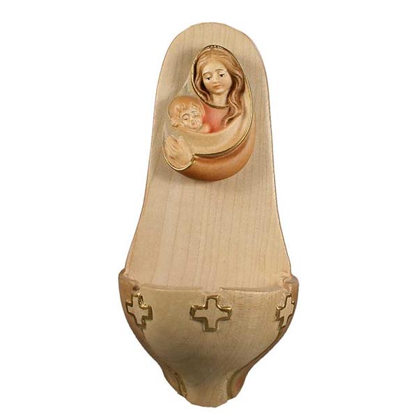 Weihwasserkessel mit Madonnen Relief