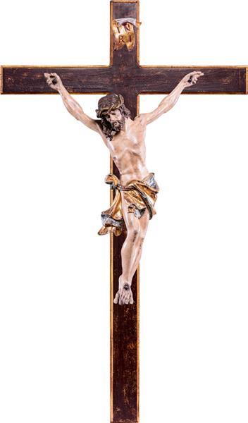 Alpenchristus blau mit geradem Kreuz